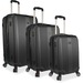 MANCINI Santa Barbara Carrying Case (Roller) Luggage, Travel Essential - Black - Damage Resistant, Impact Resistant Handle - Acrylonitrile Butadiene Styrene (ABS) Body - Handle, Telescoping Handle - 3 x Pieces per Set - 13.40" (340.36 mm) Height x 28" (71