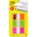 Post-it® Flags, Orange, Lime, Pink .94 in wide, 60/On-the-Go Dispenser, 1 Dispenser/Pack - 20 x Orange, 20 x Lime Green, 20 x Pink - 0.94" - Plain - Orange, Lime Green, Pink - Writable, Removable, Residue-free - 60 / Pack