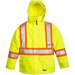 Viking 6400JG Journeyman 300D Tri-Zone Jacket & Inner Jacket - Recommended for: Construction, Waste Management - Medium Size - Polyester - Silver, Lime Green - 1 Each