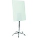 MasterVision Super Value Glass Mobile Easel - 26" (2.2 ft) Width x 38.5" (3.2 ft) Height - Glass Surface - Chrome Stand - Rectangle - 1 Each