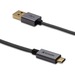 Verbatim USB-C to USB-A Cable - 47 in. Braided Black - 3.9 ft USB Data Transfer Cable - First End: 1 x Type C Male USB - Second End: 1 x Type A Male USB - Black - 1 Each