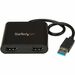 StarTech.com USB to Dual HDMI Adapter - USB to HDMI Adapter - USB 3.0 to HDMI - USB to HDMI Display Adapter - External Video Card - 4K - Use this USB video adapter to connect two independent HDMI displays to a single USB port - USB 3.0 hub - USB to HDMI a