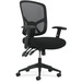 Sadie High-Back Task Chair - Black Seat - Fabric Back - High Back - 5-star Base - 1 Each