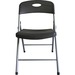 Lorell Translucent Folding Chairs - Smoke Plastic Seat - Smoke Plastic Back - 4 / Carton