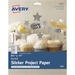 Avery® Sticker Project Paper, Permanent Adhesive, Silver, 8-1/2" x 11" , 3 Labels - Letter - 8 1/2" x 11" - 6 / Carton - Permanent Adhesive, Printable