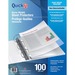 QuickFit Sheet Protectors - For Letter 8 1/2" x 11" Sheet - 3 x Holes - Clear - Polypropylene - 100 / Box
