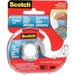 Scotch Removable Poster Tape - 12.5 ft (3.8 m) Length x 0.75" (19.1 mm) Width - Dispenser Included - 1 Each - Clear