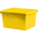 Storex Teal 4 Gallon Storage Bin - 15 L - Stackable - Plastic - Yellow - For Tool, Classroom Supplies - 1 Each