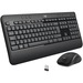 Logitech MK540 Wireless Keyboard Mouse Combo - USB Wireless RF Keyboard - Black - USB Wireless RF Mouse - Optical - 1000 dpi - 3 Button - Scroll Wheel - QWERTY - Black - Media Player, Calculator, On/Off Switch, Battery Hot Key(s) - Symmetrical - AA - Compatible with Desktop Computer for Windows, Chrome OS - 1 Pack