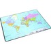 DURABLE Desk Pad with World Map - 20.75" (527.05 mm) Length x 15.75" (400.05 mm) Width - Polyvinyl Chloride (PVC) - Transparent - 1Each