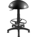 Evolution Chair Hemisphere Stool w/ Footrest - 5-star Base - Black - 1 Each