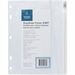 Business Source Punched Economy Binder Pocket - 10" Height x 8" Width - 7 x Holes - Ring Binder - Clear - Plastic - 1 Each