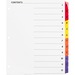 Business Source Table of Content Quick Index Dividers - Printed Tab(s) - Digit - 1-12 - 12 Tab(s)/Set - 8.50" Divider Width x 11" Divider Length - 3 Hole Punched - Multicolor Divider - Multicolor Mylar Tab(s) - 12 / Set