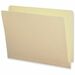 Business Source Straight Tab Cut Letter Recycled End Tab File Folder - 8 1/2" x 11" - End Tab Location - Manila - 10% Recycled - 100 / Box