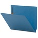 Business Source Coloured 2-Ply Tab Fastener Folders - 8 1/2" x 11" - 2 Fastener(s) - End Tab Location - Blue - 10% Recycled - 50 / Box