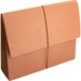 Business Source Letter Recycled File Wallet - 8 1/2" x 11" - 5 1/4" Expansion - Brown - 30% Recycled - 1 Each