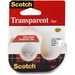 Scotch Gloss Finish Transparent Tape - 12.8 yd (11.7 m) Length x 0.50" (12.7 mm) Width - Dispenser Included - Handheld Dispenser - 1 Each - Transparent, Clear
