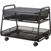 Safco Onyx Under Desk Machine Stand - 45.36 kg Load Capacity - 17.50" (444.50 mm) Height x 21" (533.40 mm) Width x 16" (406.40 mm) Depth - Wood, Steel - Black