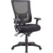 Lorell Conjure Executive High-back Mesh Back Chair - Black Seat - Black Back - High Back - 5-star Base - 1 Each