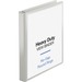 Business Source Heavy-duty View Binder - 1" (25.40 mm) Binder Capacity - Letter - 8 1/2" (215.90 mm) x 11" (279.40 mm) Sheet Size - 225 Sheet Capacity - Fastener: Round Ring - Pocket: 2, Internal - Polypropylene-covered Chipboard - White - Wrinkle-free, N