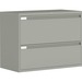 Global 9300 Series Full Pull Lateral File - 2-Drawer - 18" x 36" x 27.1" - 2 x Drawer(s) for File - Letter, Legal, A4 - Lateral - Pull Handle, Durable, Hanging Bar, Interlocking, Anti-tip, Leveling Glide, Lockable, Ball-bearing Suspension, Welded - Gray