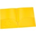 Oxford Letter Pocket Folder - 8 1/2" x 11" - 100 Sheet Capacity - 2 Internal Pocket(s) - Yellow - 1 Each