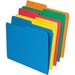 Pendaflex 1/2 Tab Cut Letter Recycled Top Tab File Folder - 8 1/2" x 11" - Assorted - 10 / Pack