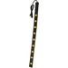 Wood Industries Power Strip - 9 x AC Power - 4 ft Cord - 15 A Current - Wall Mountable - Black, Yellow