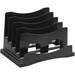 Merangue Desktop File Organizer - 5 Compartment(s) - 9.3" (234.95 mm) Height x 13.8" (349.25 mm) Width x 9.3" (234.95 mm) Depth - Desktop - Black - 1 Each