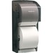 Cascades PRO Tissue Dispenser - Roll Dispenser - 13.63" (346.08 mm) Height x 6.63" (168.28 mm) Width x 6" (152.40 mm) Depth - Plastic - Black - Locking Cover, Transparent - 1 Each