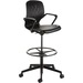 Safco Shell Extended-Height Chair - Black Vinyl Plastic Seat - Black Plastic Back - 5-star Base - 1 Each