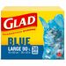 Glad Blue Recycle Large 90L Bags - Large Size - 90 L Capacity - 30" (762 mm) Width x 33" (838.20 mm) Length - Blue - 30/Box - Garbage
