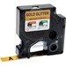 Dymo COLORPOP! D1 Label Tape - 1/2" Width - Permanent Adhesive - Rectangle - Glitter Gold - Plastic, Poly - 1 / Pack