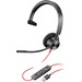Poly Blackwire 3310, USB-A - Mono - USB Type A - Wired - 32 Ohm - 20 Hz - 20 kHz - On-ear - Monaural - Noise Cancelling Microphone