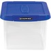 Bankers Box Storage Case - External Dimensions: 14" Width x 17.4" Depth x 10.5" Height - Media Size Supported: Letter 8.50" (215.90 mm) x 11" (279.40 mm), Legal 8.50" (215.90 mm) x 14" (355.60 mm) - Lid Lock Closure - Heavy Duty - Stackable - Plastic, Polypropylene - Clear, Blue - For File, Document, Transportation, Storage - 1 Each