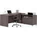 BeStar Pro-Linea L-Shaped Workstation - L-shaped Top - 2 Drawers - 29.8" Height x 71.1" Width x 71.1" Depth - Bark Gray - Melamine Top Material - 1 Each