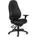 Global ObusForme Comfort High Back Multi-Tilter - Black Mock Leather Seat - Black Mock Leather Back - High Back - 5-star Base - Armrest - 1 Each