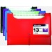 Winnable Windowfile Letter Expanding File - 8 1/2" x 11" - 13 Pocket(s) - Assorted - 1 Each