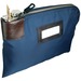 MMF UltimaSeven Classic Locking Security Bag, 12" x 9" , Laminated Nylon - 12" (304.80 mm) Width x 9" (228.60 mm) Length - Navy - Nylon, Fabric - 1Each - Business Card, Storage