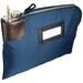 MMF UltimaSeven Classic Locking Security Bag, 16" x 12" , Laminated Nylon - 16" (406.40 mm) Width x 12" (304.80 mm) Length - Navy - Nylon, Fabric - 1Each - Business Card, Storage