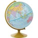 Replogle Globes Explorer 12" - 13" (330.20 mm) Width x 16" (406.40 mm) Height - 12" (304.80 mm) Diameter - Golden, Blue - Classroom, Home - Durable, Semi Meridian Mounting, Raised Relief