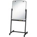 Quartet Total Erase Reversible Easel - White Surface - Graphite Steel Frame - 1 Each