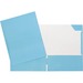 GEO Letter Portfolio - 8 1/2" x 11" - 80 Sheet Capacity - 2 Internal Pocket(s) - Cardboard - Light Blue - 1 Each