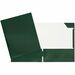 GEO Letter Portfolio - 8 1/2" x 11" - 80 Sheet Capacity - 2 Internal Pocket(s) - Cardboard - Dark Green - 1 Each