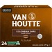 VAN HOUTTE Coffee - Dark Columbian K-Cup - Compatible with Keurig Brewer - Dark Columbian - Dark - 24 / Box