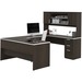 BeStar Ridgeley U-Shaped Workstation - For - Table TopU-shaped Top - 3 Drawers x 1" Table Top Thickness - 65" Height x 93.6" Width x 65.9" Depth - Chocolate, Black - Melamine Top Material - 1 Each