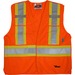 Viking 5pt. Tear Away Safety Vest - Recommended for: Outdoor, Building, Construction, School, Emergency, Warehouse, Law Enforcement, Industrial - Small/Medium Size - Strap Closure - Polyester - Orange - D-ring, Multiple Pocket, Hook & Loop, Reflective, High Visibility, Breathable, Two-strap Design - 1 Each