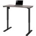 BeStar Adjustable Computer Table - Black Base - 28" to 45" Adjustment x 1" Table Top Thickness - Bark Gray - 1 Each