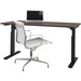 BeStar Adjustable Computer Table - Black Base x 1" Table Top Thickness - Antigua