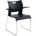Offices To Go Duet Chair - Polypropylene Seat - Polypropylene Back - Steel Frame - Black - Armrest - 1 Each